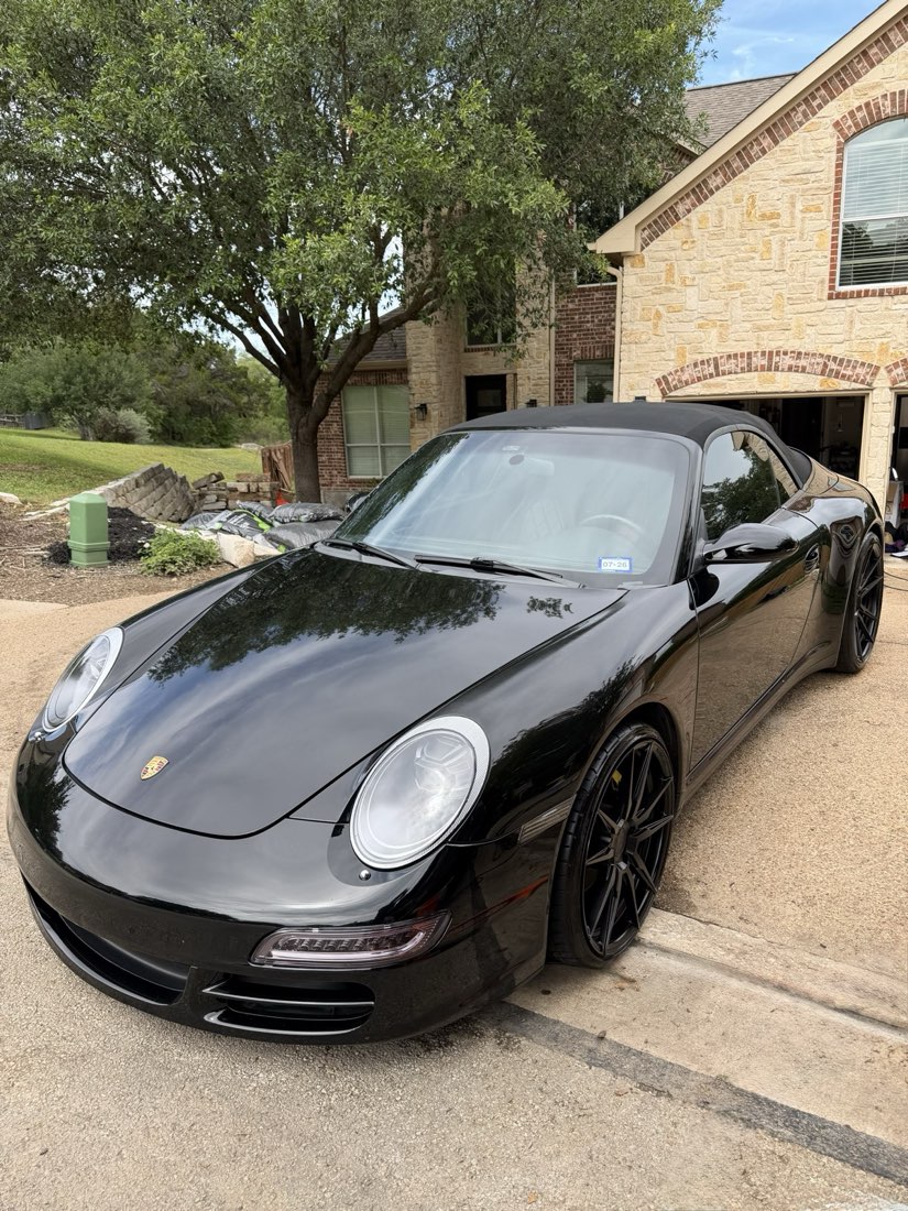 Porsche 911 after an exterior detail by TRZ Shine & Detail, Austin TX