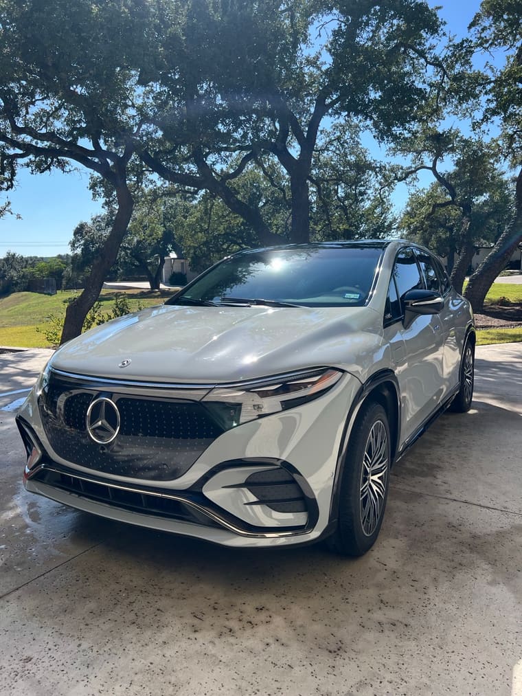 Mercedes EQS 580 — full detail by TRZ Shine & Detail, mobile car detailing in Austin, TX (photo 1 of 6)