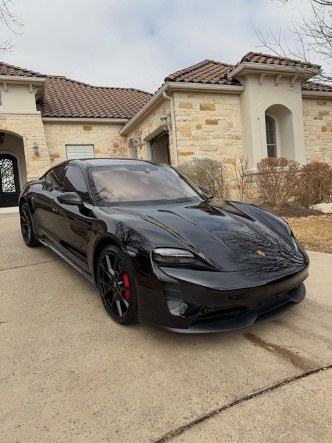 Porsche Taycan GTS detailed by TRZ Shine & Detail, mobile car detailing in Austin, TX